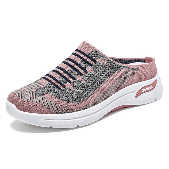 Schicke und atmungsaktive Damen Slip-On Mesh Sneakers mit flachem Absatz