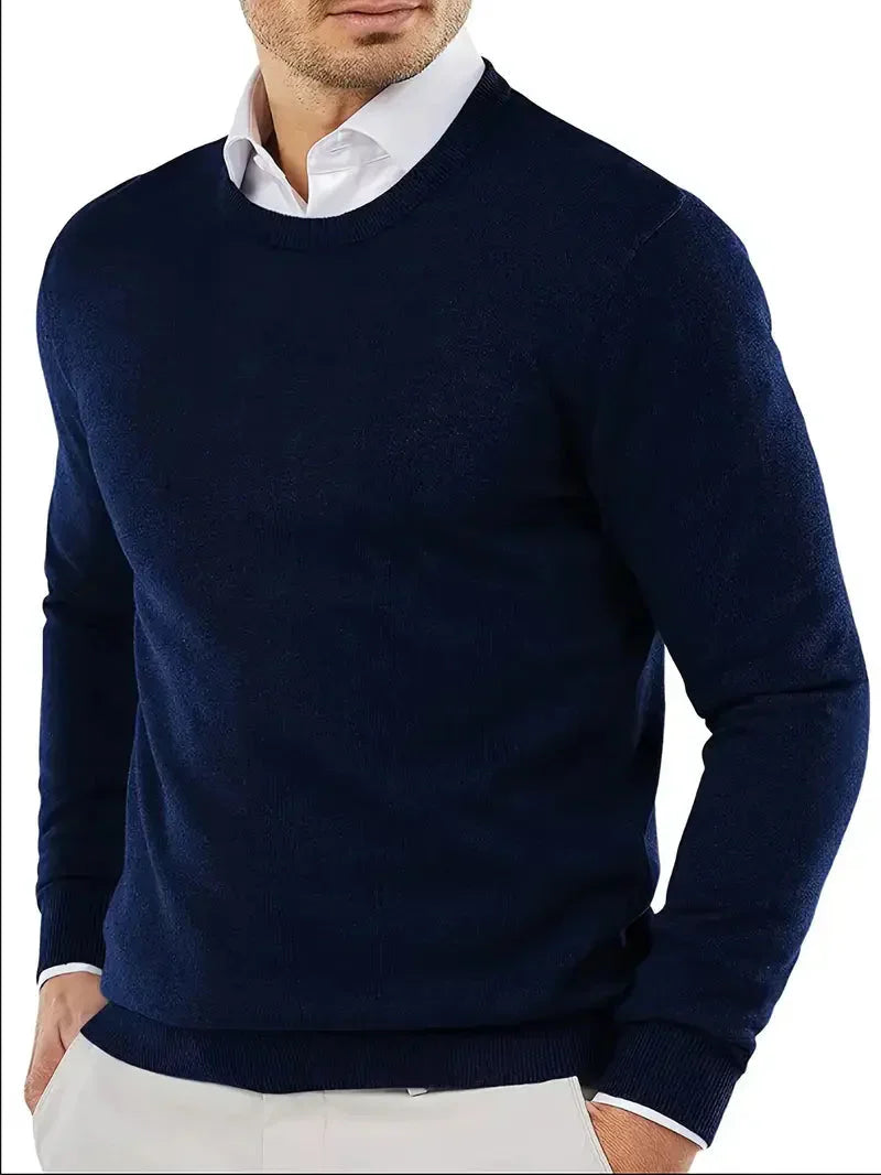 Brit und Boho | Oliver Essential Strickpullover mit Rundhalsausschnitt