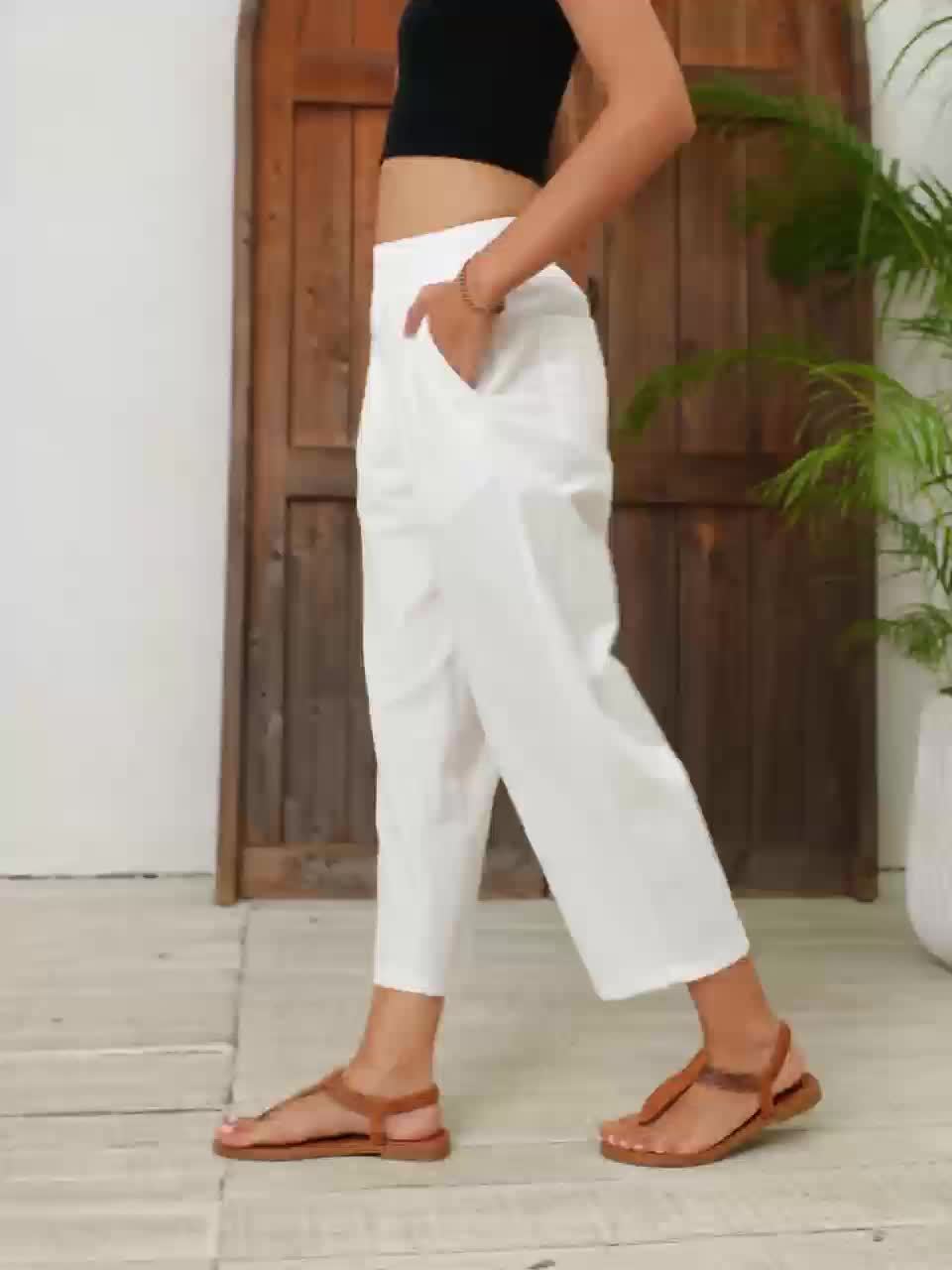 Rachel | Bequeme Capri für Damen mit elastischem Bund und geradem Bein