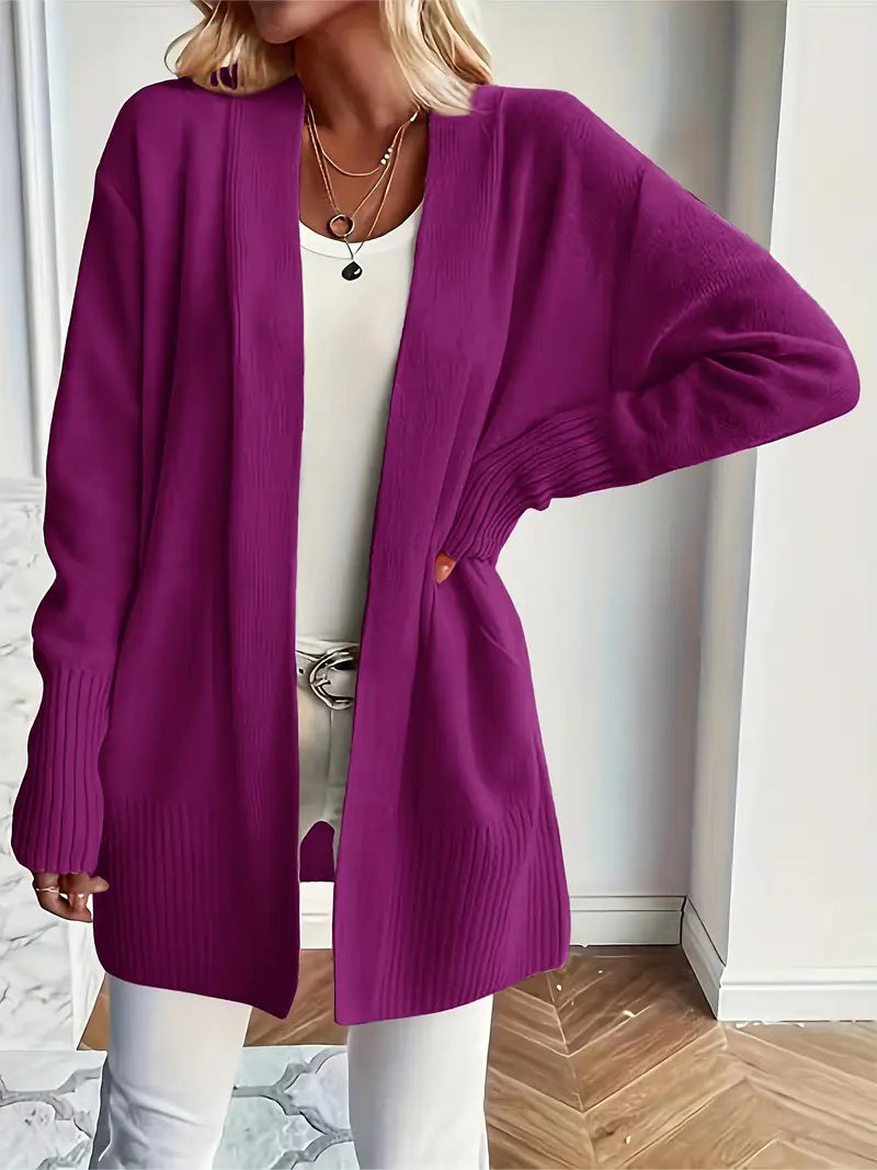 Flor | Gemütlicher Strickcardigan für Damen mit V-Ausschnitt und langen Ärmeln