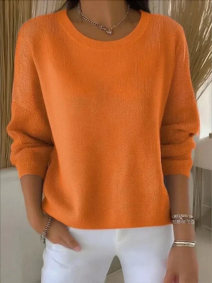 Iris | Lässiger Vintage-Pullover für Damen mit Rundhalsausschnitt