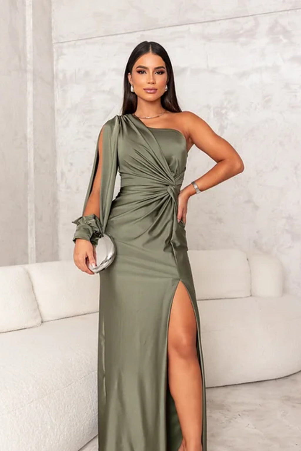 Anna | Elegantes Silhouette Kleid mit Rundhalsausschnitt