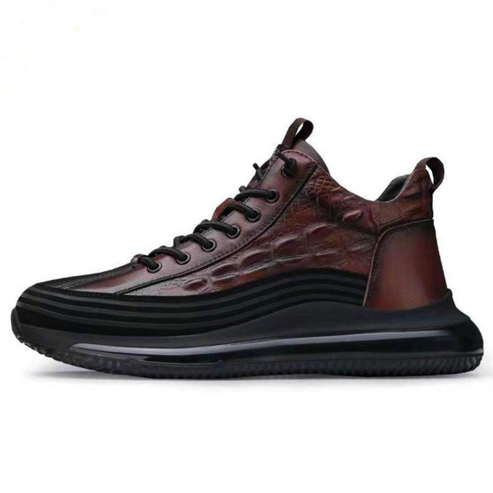 Herren Sneaker mit Krokodilmuster und Schnürung