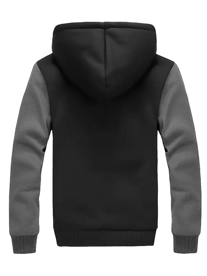 Noah | Warme Herren Jacke mit Kapuze und langen Ärmeln