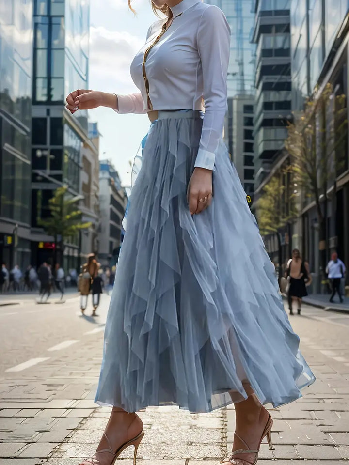 Cecil | Stilvoller Mesh-Layered Tutu-Rock für Damen