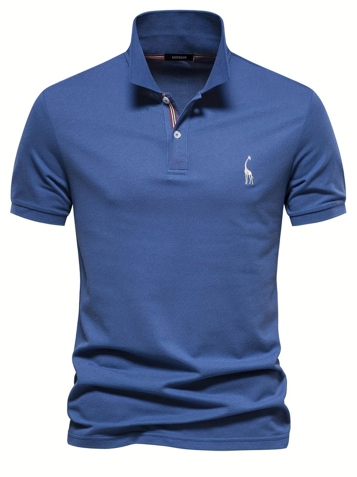 Leonardo | Herren besticktes Poloshirt mit kurzen Ärmeln