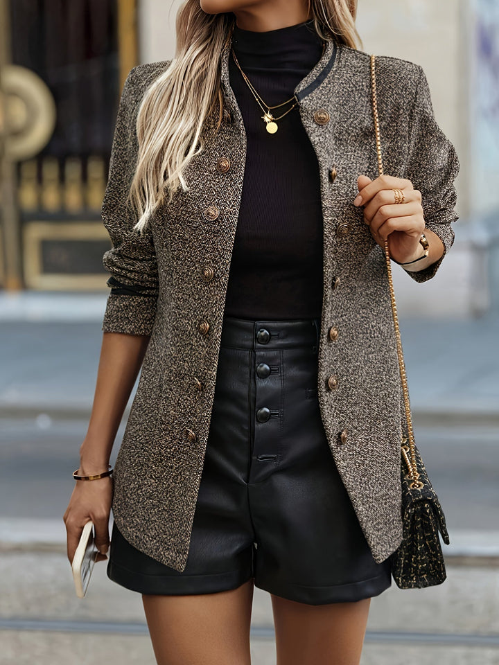 Klara | Damen Jacke mit langen Ärmeln und Knöpfen
