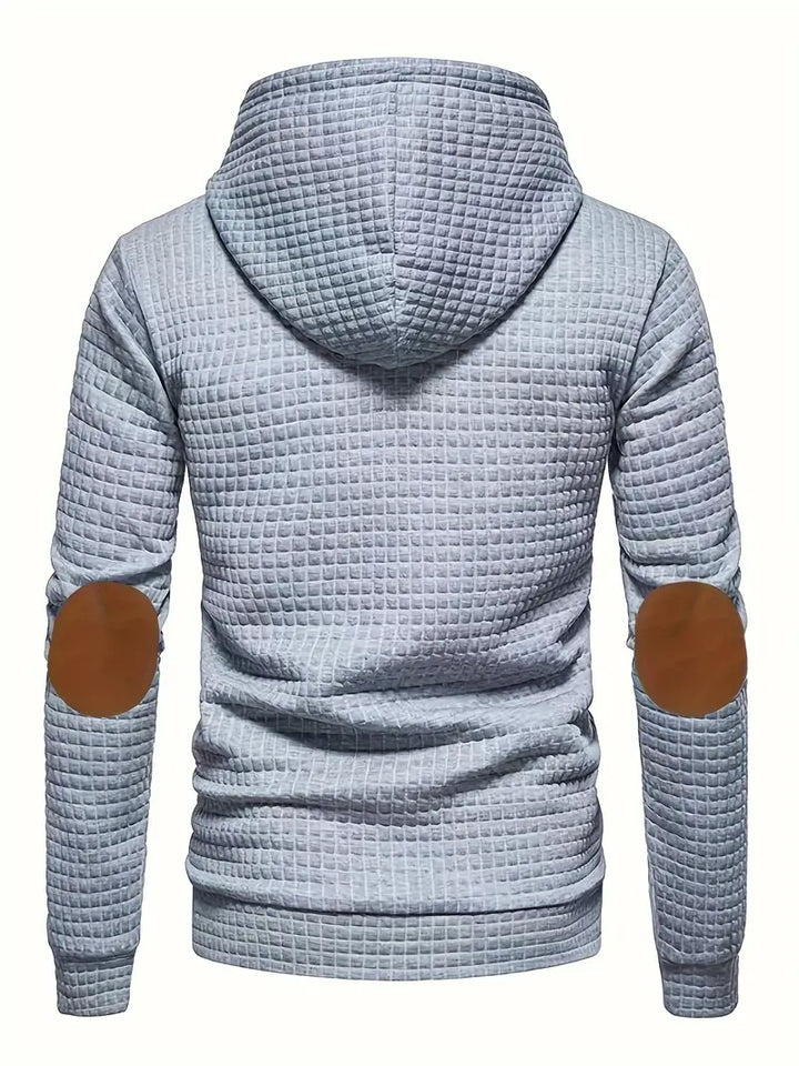 Emanuele | Männer Waffel Casual Hoodies für Herren mit Kapuze und langen Ärmeln