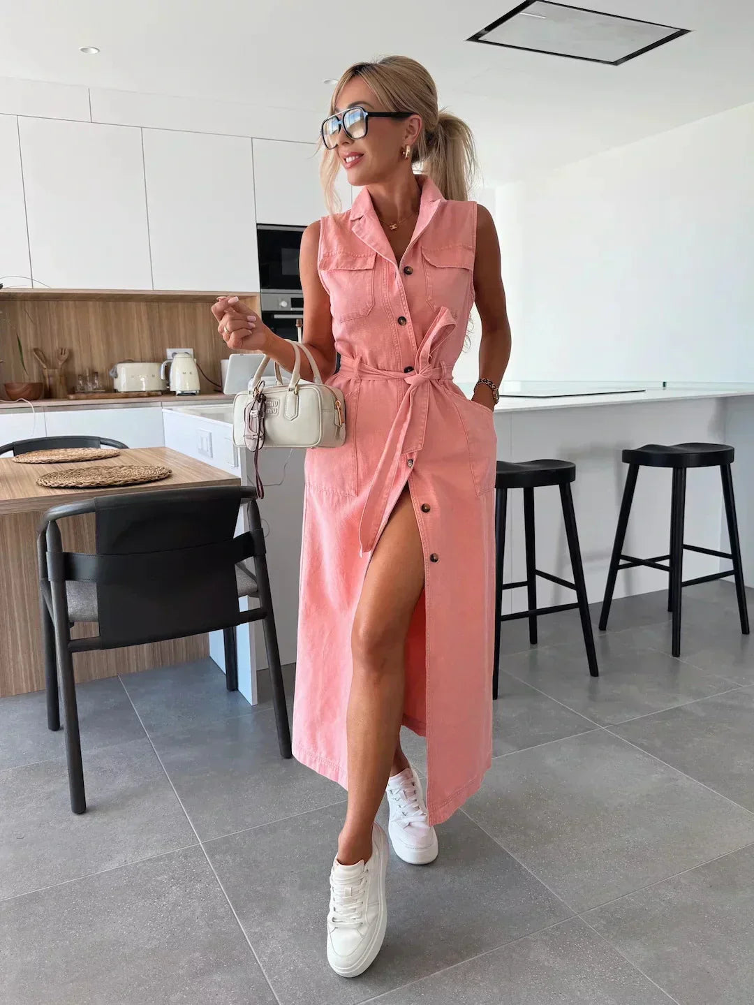 Diane | Denim Maxikleid für Damen