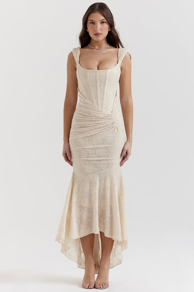 Boheme | Ärmelloses Raffung Bodycon Abendkleid für Damen