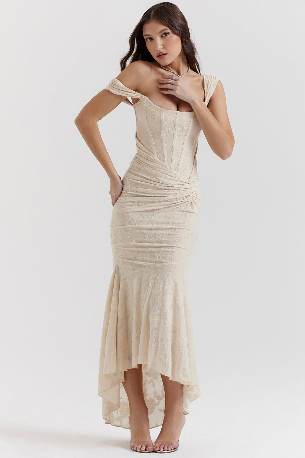 Boheme | Ärmelloses Raffung Bodycon Abendkleid für Damen