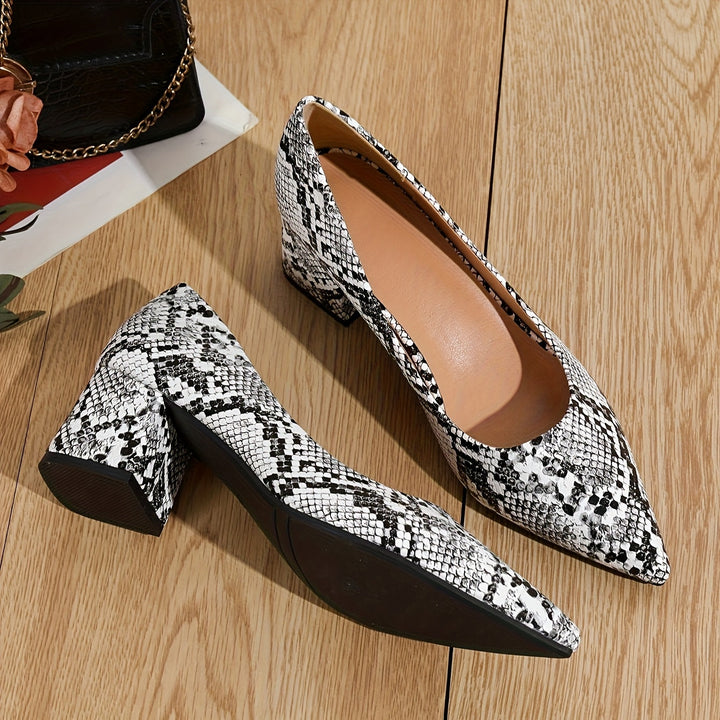 Jayne | Schlangenprint Spitz-Zehen Absätze für Damen