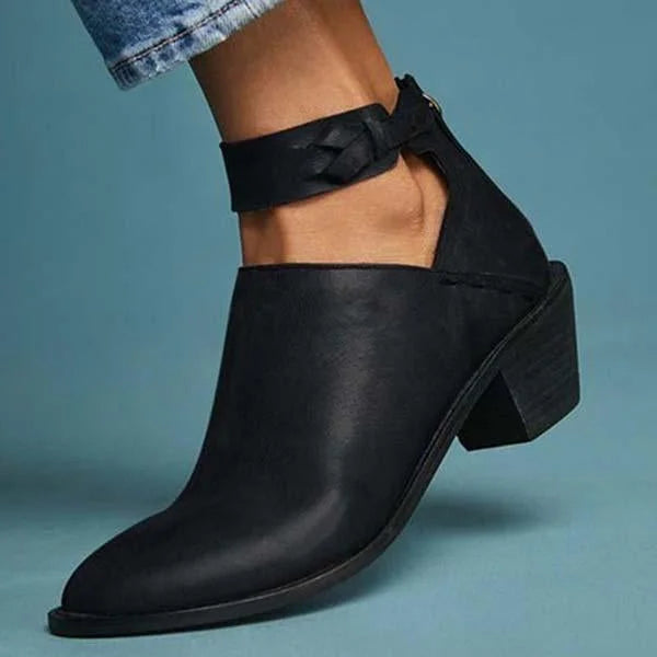 Livia | Sandale en cuir confortable avec talon für Damen