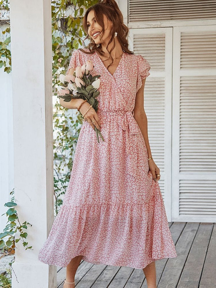 Eva | Schickes Blumenkleid mit langen Ärmeln