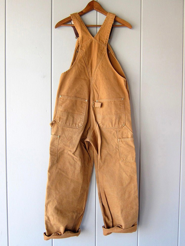 Damen Latzhose mit Knöpfen und Taschen