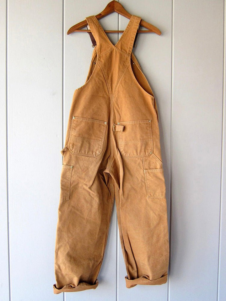 Damen Latzhose mit Knöpfen und Taschen
