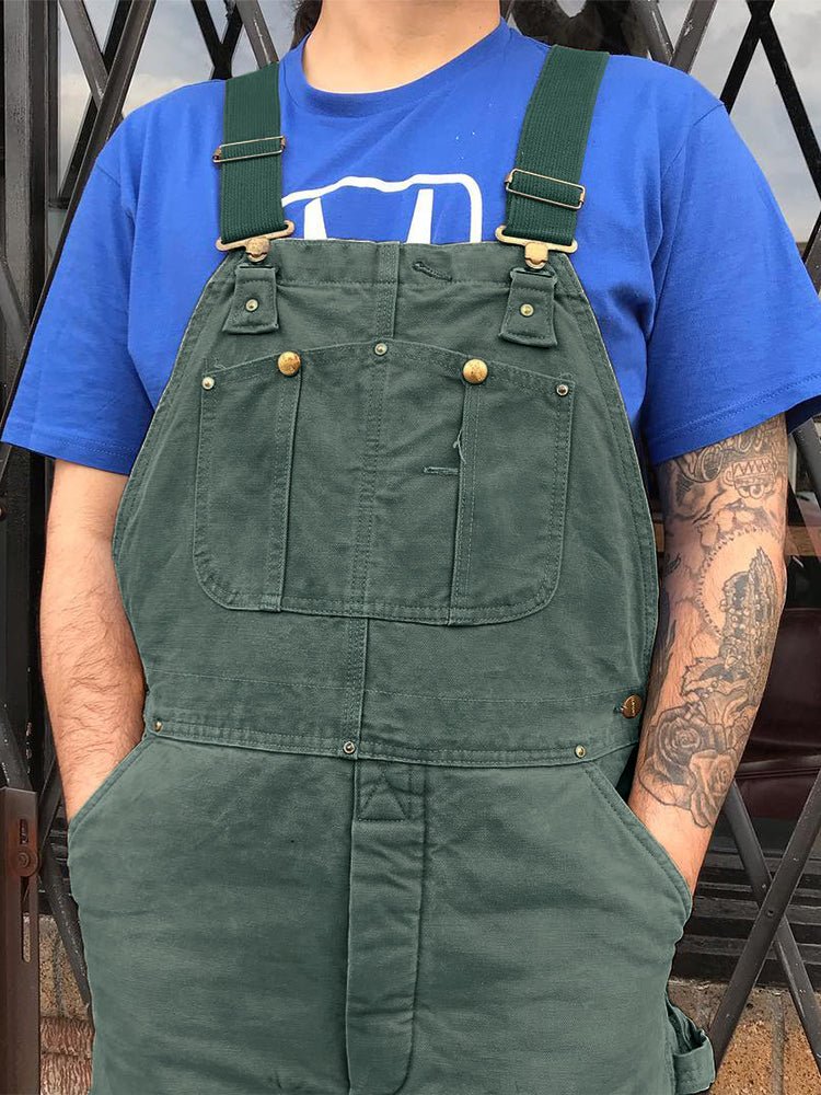 Damen Latzhose mit Knöpfen und Taschen