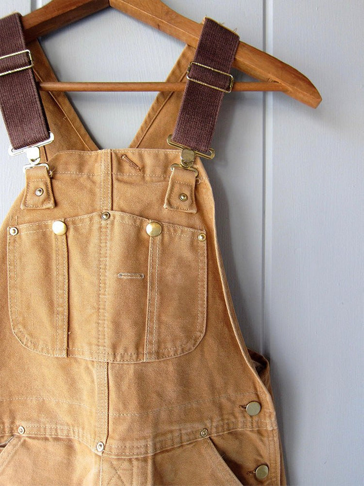 Damen Latzhose mit Knöpfen und Taschen