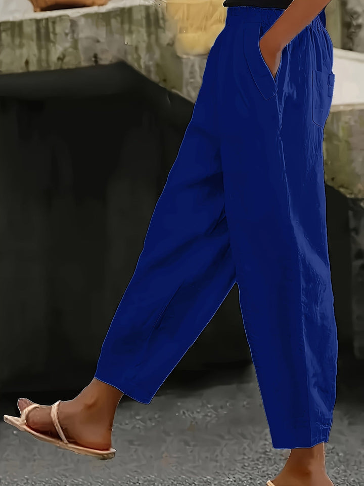 Rachel | Bequeme Capri für Damen mit elastischem Bund und geradem Bein