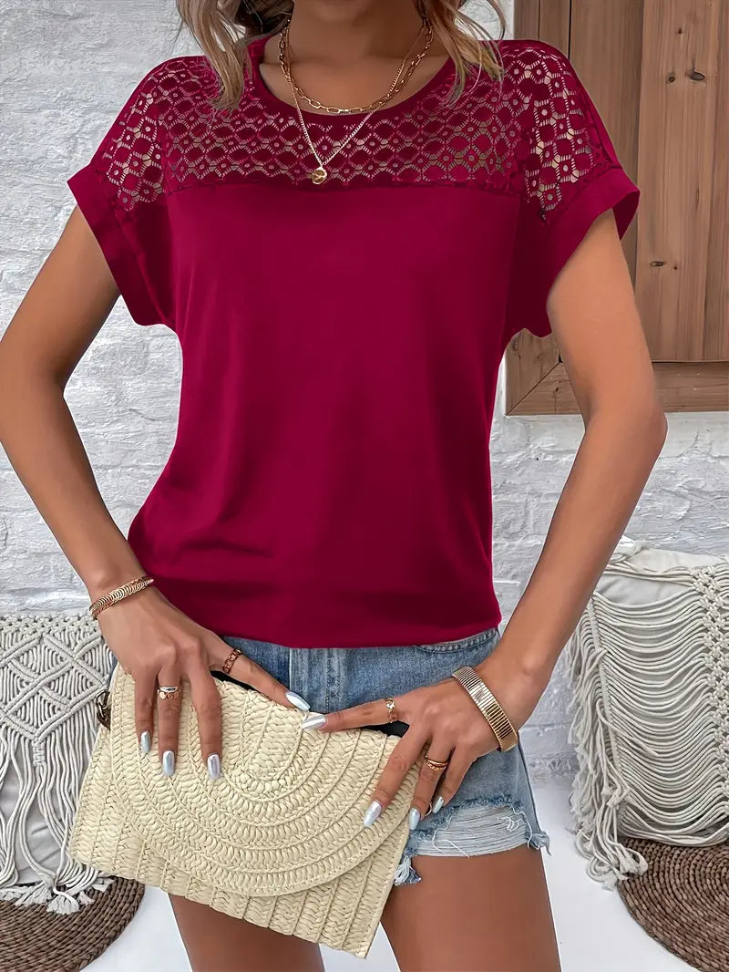 Olivia | Stilvolles Batwing T-Shirt für Damen mit Rundhalsausschnitt