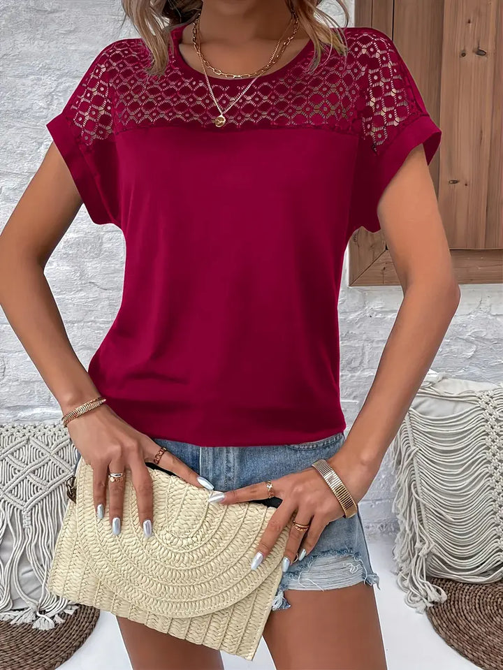 Talia | Lässiges Batwing-T-Shirt für Damen mit Rundhalsausschnitt
