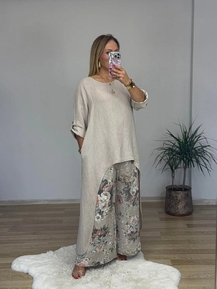 Regina | Elegantes Casual und Set für Damen mit Rundhalsausschnitt