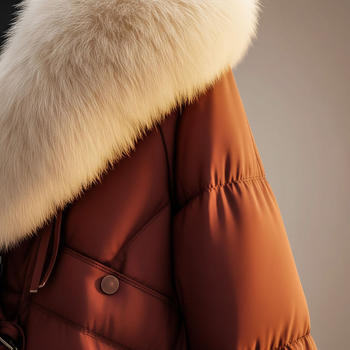 Elsie Eleganter Chic Mantel für Damen mit V-Ausschnitt und langen Ärmeln