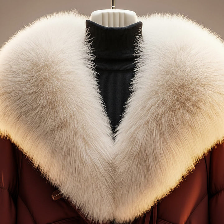 Elsie Eleganter Chic Mantel für Damen mit V-Ausschnitt und langen Ärmeln
