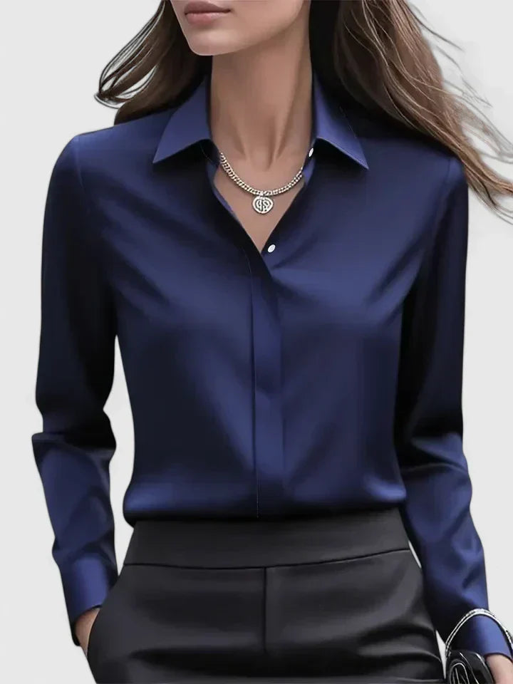 Ellen | Elegantes Button-Down-Oberteil für Damen mit langen Ärmeln