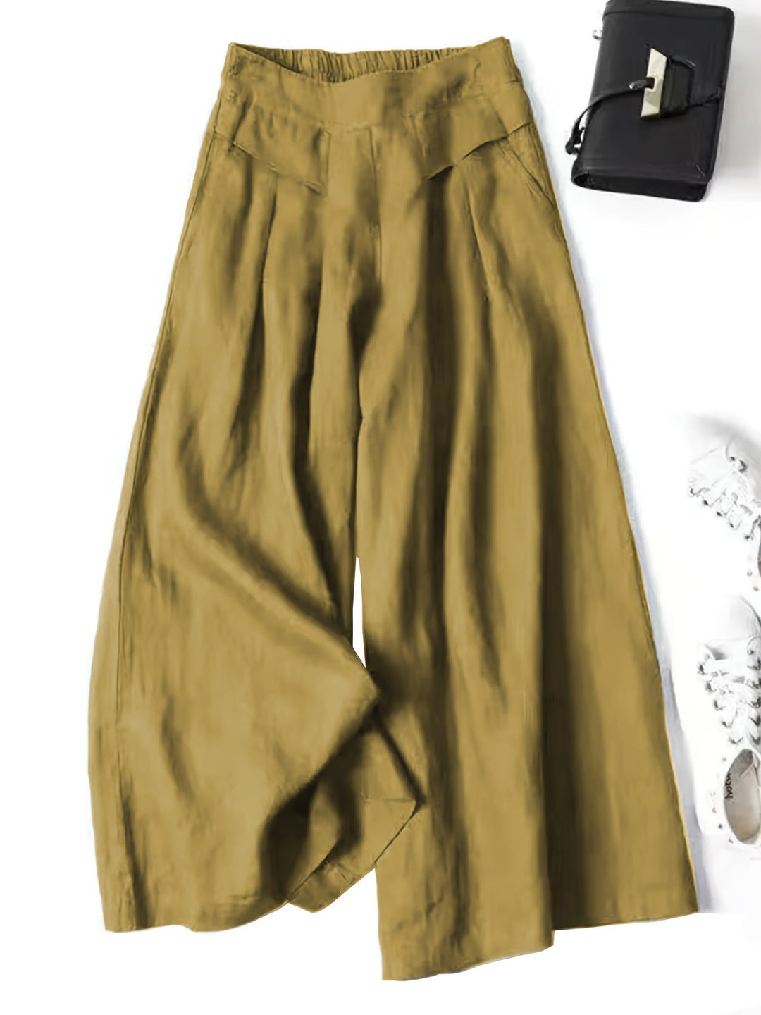Bella | Bequeme Capri-Hosen für Damen mit weitem Bein und hohem Bund