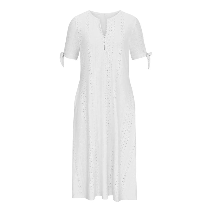 Fernie | Sweet Breeze Midikleid für Damen mit V-Ausschnitt und kurzen Ärmeln