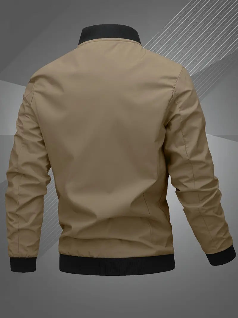 Finn | Lässige Bomberjacke für Herren mit Gesticktem Buchstaben für Männer
