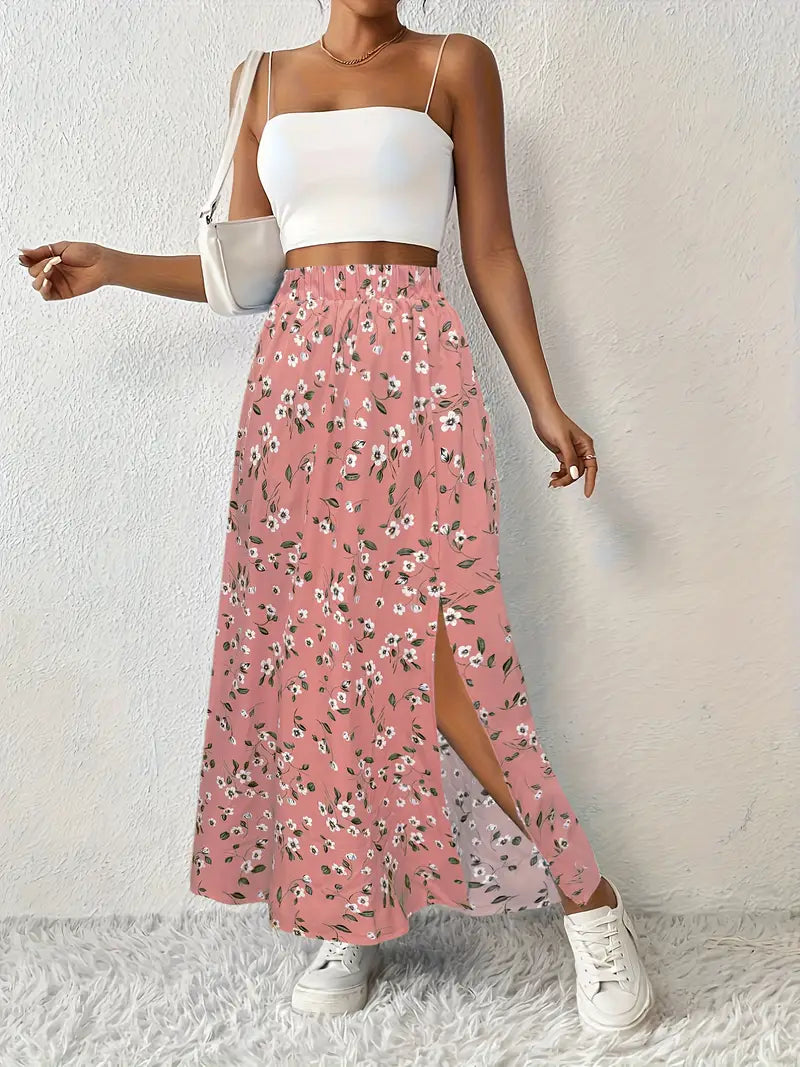 Paige | Floral Print Maxi Rock für Damen