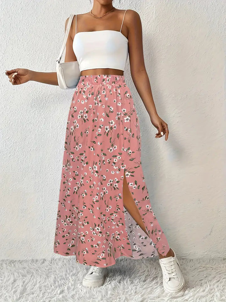 Paige | Floral Print Maxi Rock für Damen