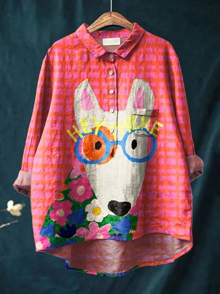 May | Hundekunst T-Shirt mit langen Ärmeln