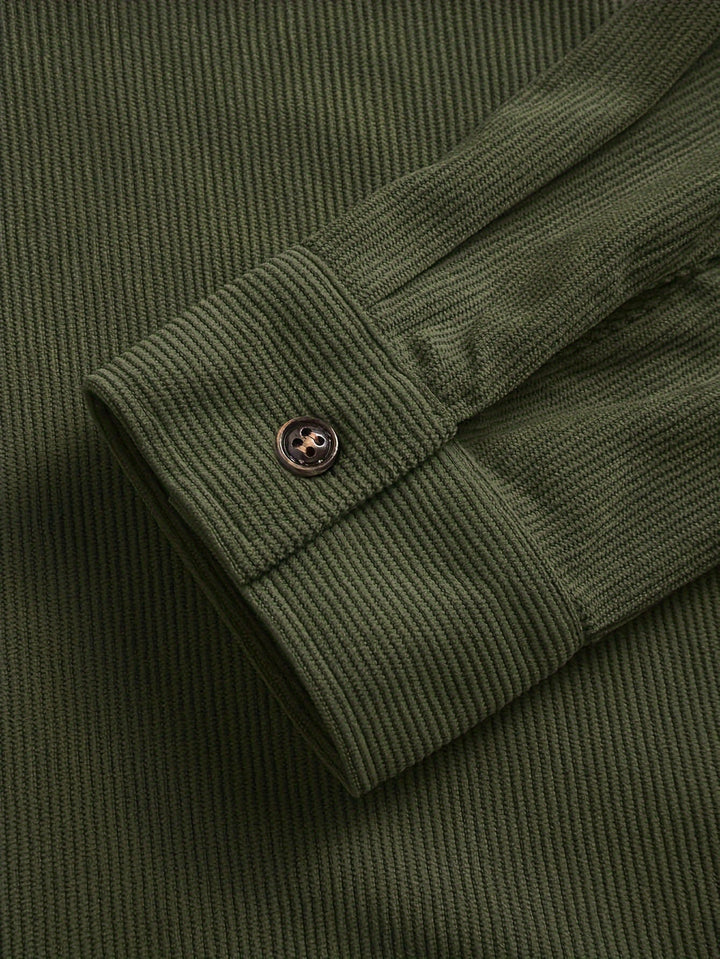 Lukas | Herren Langarm-Overshirt mit Knöpfen und Taschen