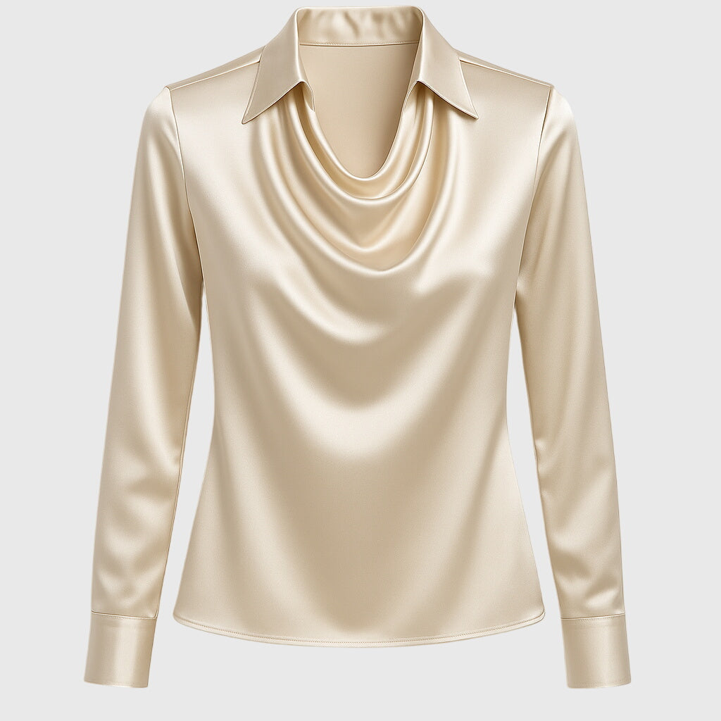 Brooklyn | Elegante Bluse für Damen mit V-Ausschnitt und langen Ärmeln