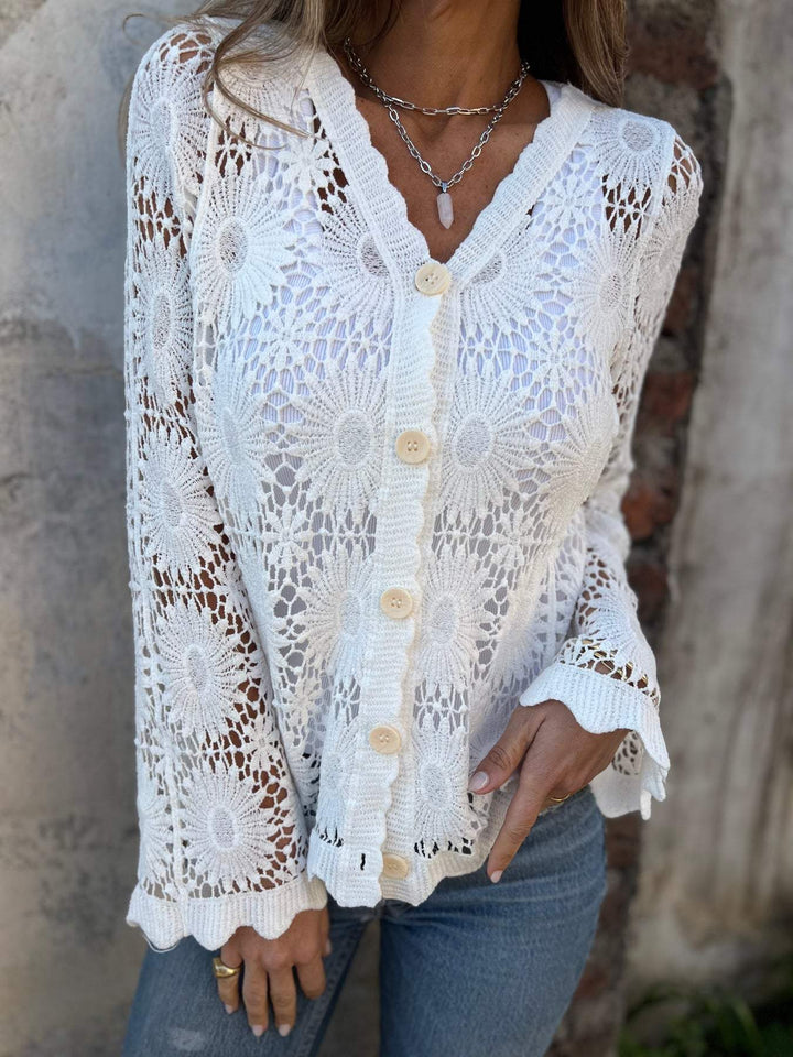 Nadia | Bequemer Cardigan für Damen mit V-Ausschnitt und langen Ärmeln