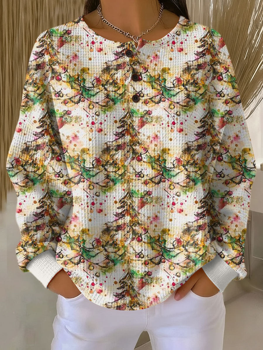 Mille | Gemütlicher Pullover für Damen mit Weihnachtsbaum-Muster