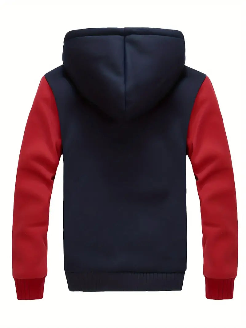 Noah | Warme Herren Jacke mit Kapuze und langen Ärmeln