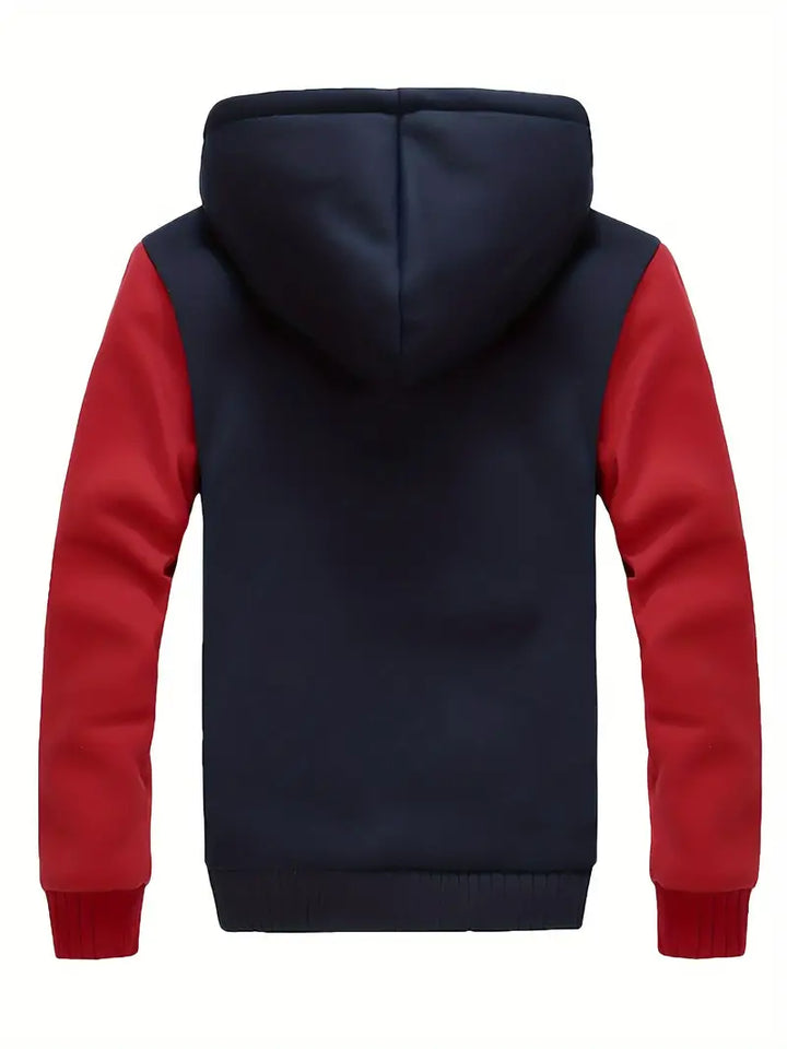 Noah | Warme Herren Jacke mit Kapuze und langen Ärmeln