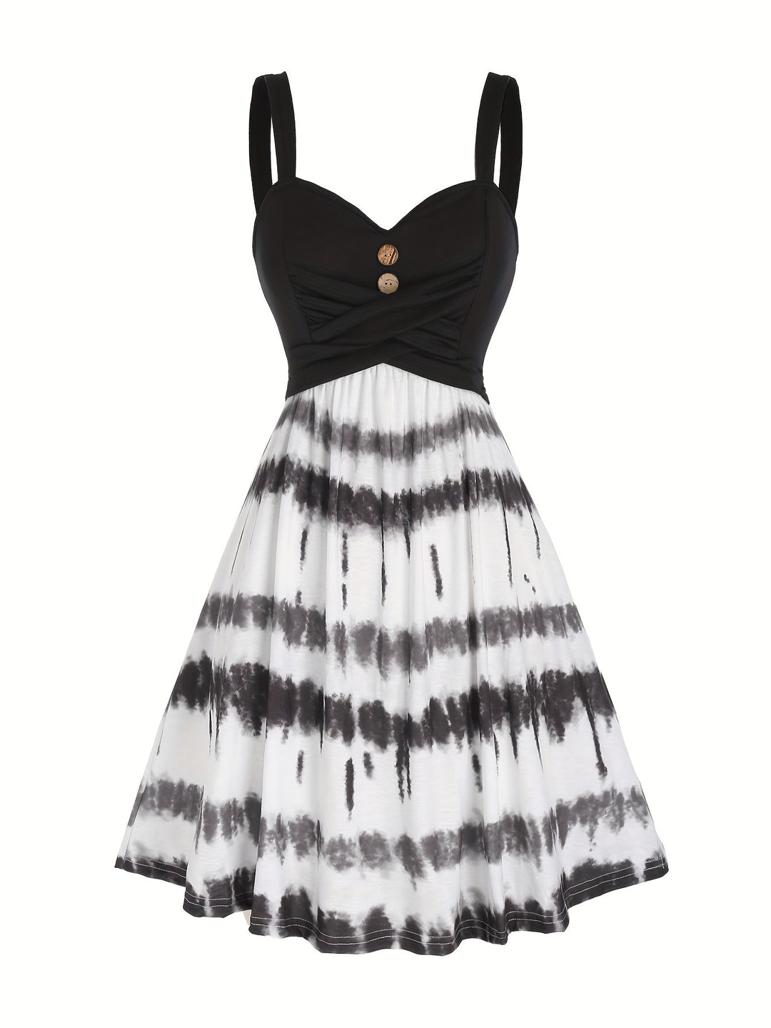 Gisele | Bequemes ärmelloses Sommerkleid für Damen mit Batikmuster