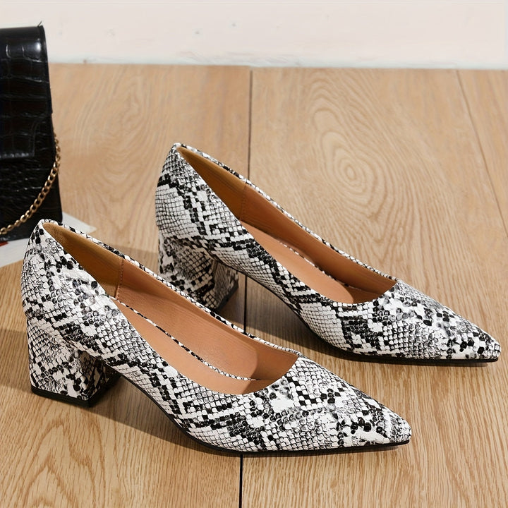 Jayne | Schlangenprint Spitz-Zehen Absätze für Damen