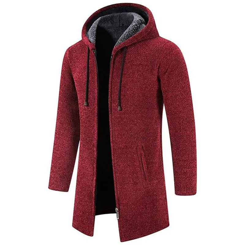 Elias | Mittellange Herrenjacke für Herren mit Kapuze und Wattiertem