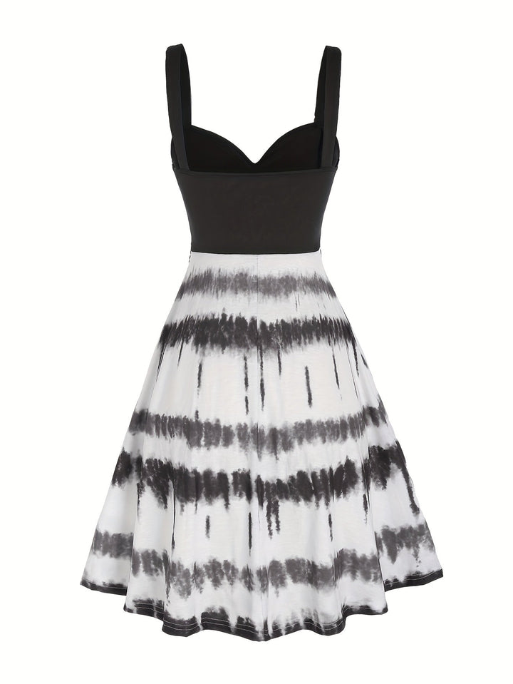 Gisele | Bequemes ärmelloses Sommerkleid für Damen mit Batikmuster