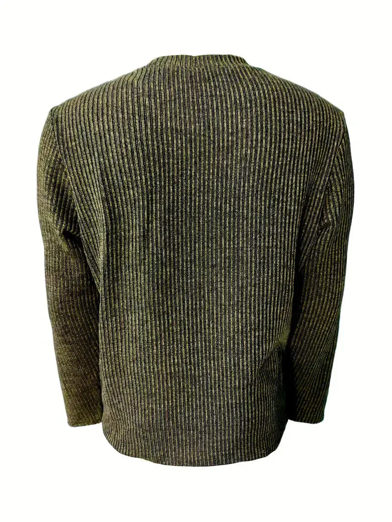 Brit und Boho | Logan Luxe Strickpullover mit Rundhalsausschnitt und langen Ärmeln