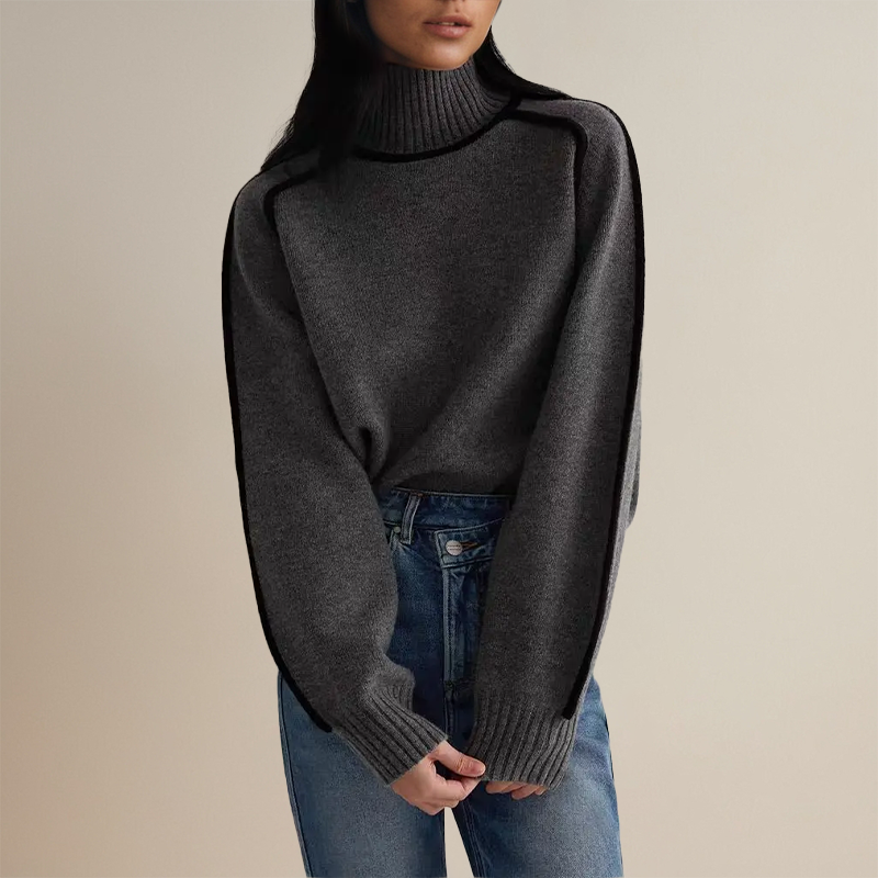 Vanessa | Luxe Pullover für Damen mit Rollkragen und langen Ärmeln