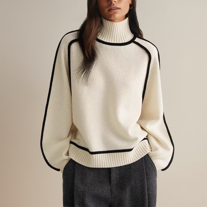 Vanessa | Luxe Pullover für Damen mit Rollkragen und langen Ärmeln