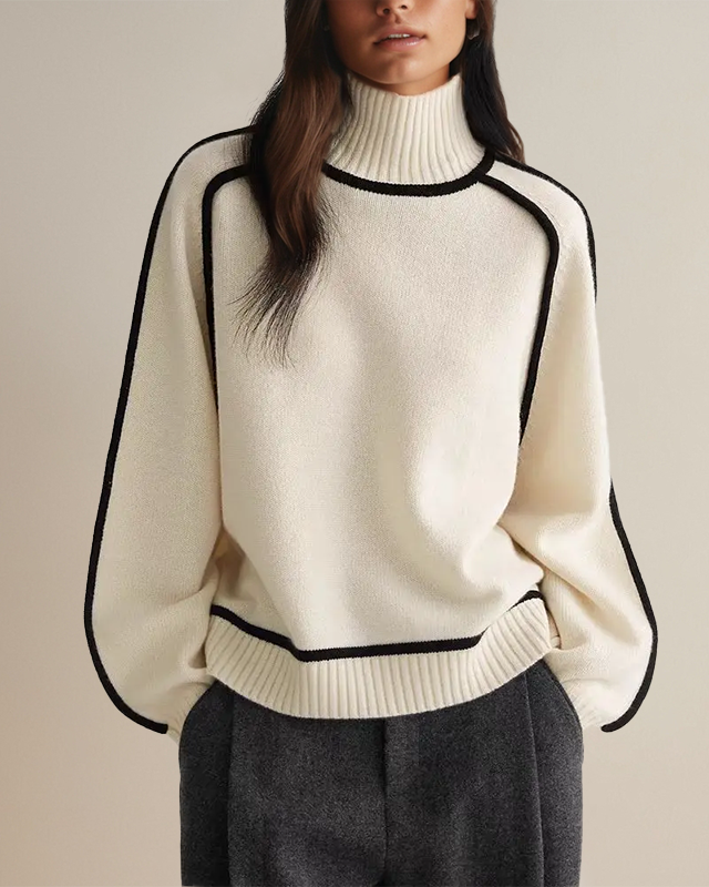 Sophie | Hochwertiger Pullover für Damen mit Rollkragen und langen Ärmeln