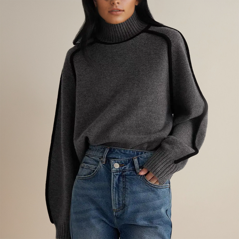 Vanessa | Luxe Pullover für Damen mit Rollkragen und langen Ärmeln